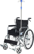 IV Poles for Wheelchair Stand 4 Hooks Portable IV Stand Wheelchair Telescopic IV Pole Height Adjusts