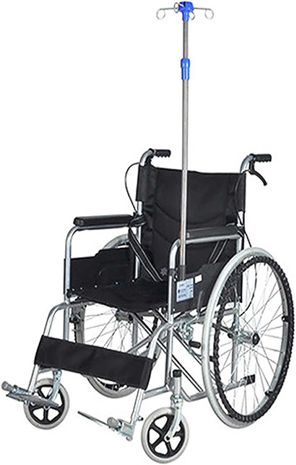 IV Poles for Wheelchair Stand 4 Hooks Portable IV Stand Wheelchair Telescopic IV Pole Height Adjusts