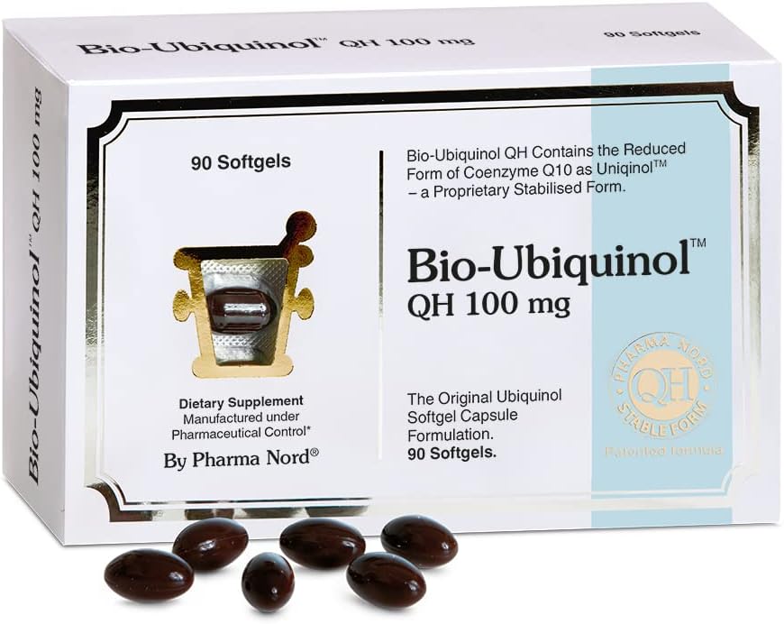 Pharma Nord Bio-Ubiquinol QH 100 mg – Antioxidant for Energy, Heart & Fertility Support, Non-GMO, Gluten-Free, 90 Softgels