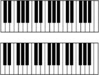 Piano Keys Edible Cake side strips/border 3.5x10.5 Inchs in size
