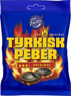 Fazer Tyrkisk Peber - Original - Finnish - Salty Licorice - Salmiakki - Salmiak - Salmiac - Boiled - Pepper - Caramel - Hard - Candy - Sweets - Bag 150g