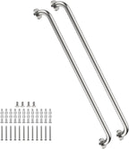 2 Pack 40 Inch Shower Grab Bars Satin Brushed Nickel, ZUEXT SUS304 Stainless Steel Bathroom Shower Balance Bar, Safety Hand Rail Support,Handicap Elderly Senior Assist Bath Grab Handle(1.25" Diameter)