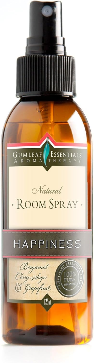 Gumleaf Essentials Happiness Room Spray - 4.2fl oz, Australian Made & Owned, Cruelty Free & Vegan, 100% Pure & Natural, 100% Recycled & Recylable Packaging
