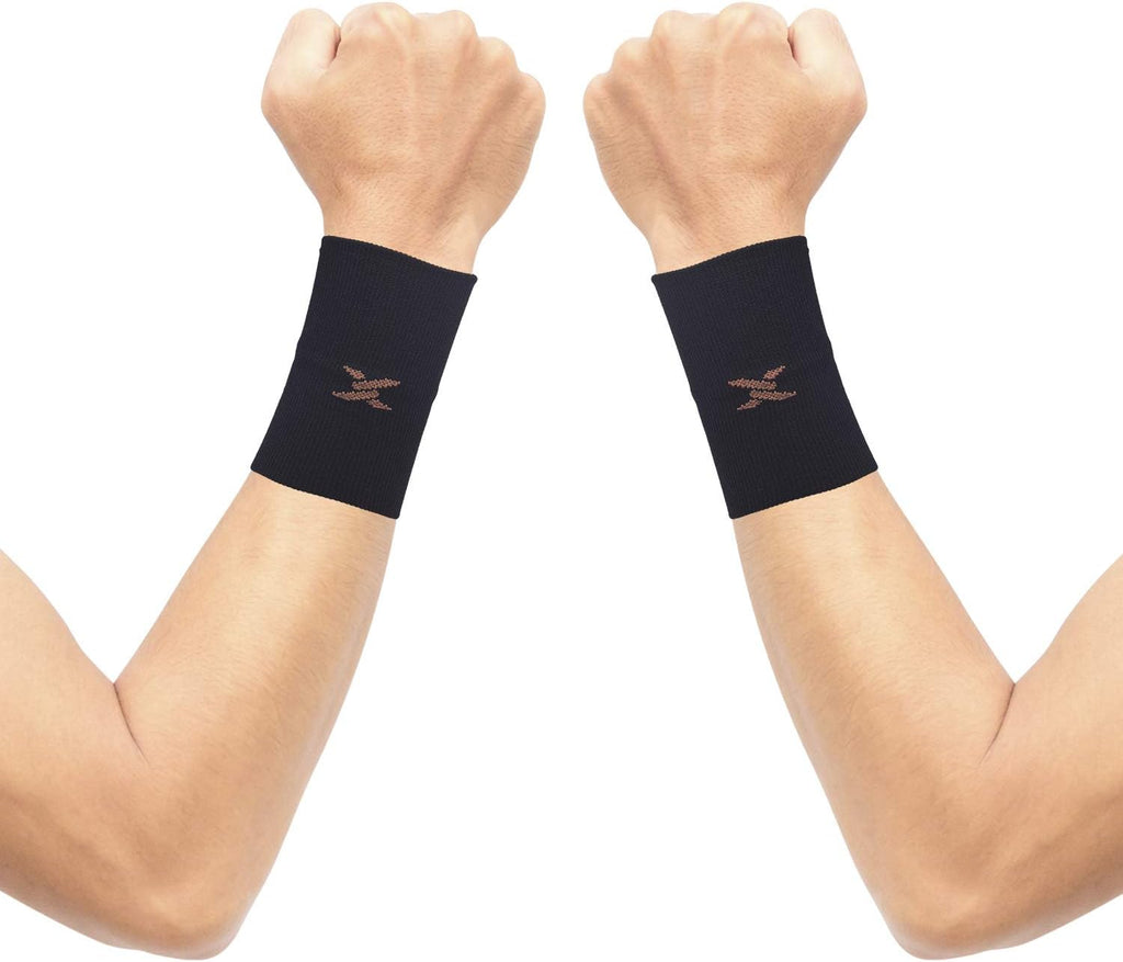 THX4COPPER Compression Wrist Sleeve - Copper Infused Wrist Support for Men &Women-Improve Circulation and Recovery(1 Pair)