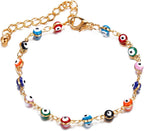 choice of all Evil Eye Bracelets Blue Eye Ojo Hamsa Jewelry Dainty Gold Link Bracelets for Women Lucky Turkish Protection Trendy Birthday Jewelry Gifts