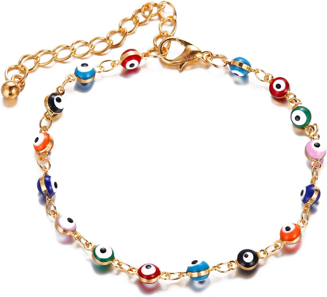 choice of all Evil Eye Bracelets Blue Eye Ojo Hamsa Jewelry Dainty Gold Link Bracelets for Women Lucky Turkish Protection Trendy Birthday Jewelry Gifts
