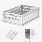 Sauna Stone Basket for Wood Stove Charcoal Basket Stainless Steel Foldable Multi-Purpose Sauna Stone Holder for Outdoor Camping