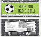 Big Dot of Happiness Goaaal - Soccer - Candy Bar Wrappers Baby Shower or Birthday Party Favors - Set of 24