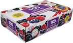 100 Slide Zip Lock Bags, Food Storage Freezer Bags, BPA Free Zip Seal Freezer bags for Fruit, Vegetables, Meat & Snacks - Reusable. In a dispenser Box. Large 23x23cm