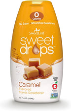 SweetLeaf Sweet Drops - Flavored Stevia Liquid Sweetener, Stevia Extract, Zero Calories, Gluten Free, Keto Friendly, Non GMO, Natural Flavors, Sugar Alternative - Caramel, 1.7 Fl Oz (Pack of 1)
