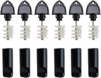 Beer Faucet Cap & Plug Covers 12 Pack Brushes & Rubber Draft Faucet Soother Sanitary Covers Spout Plug Cleaning Tap Kit for Kegerator