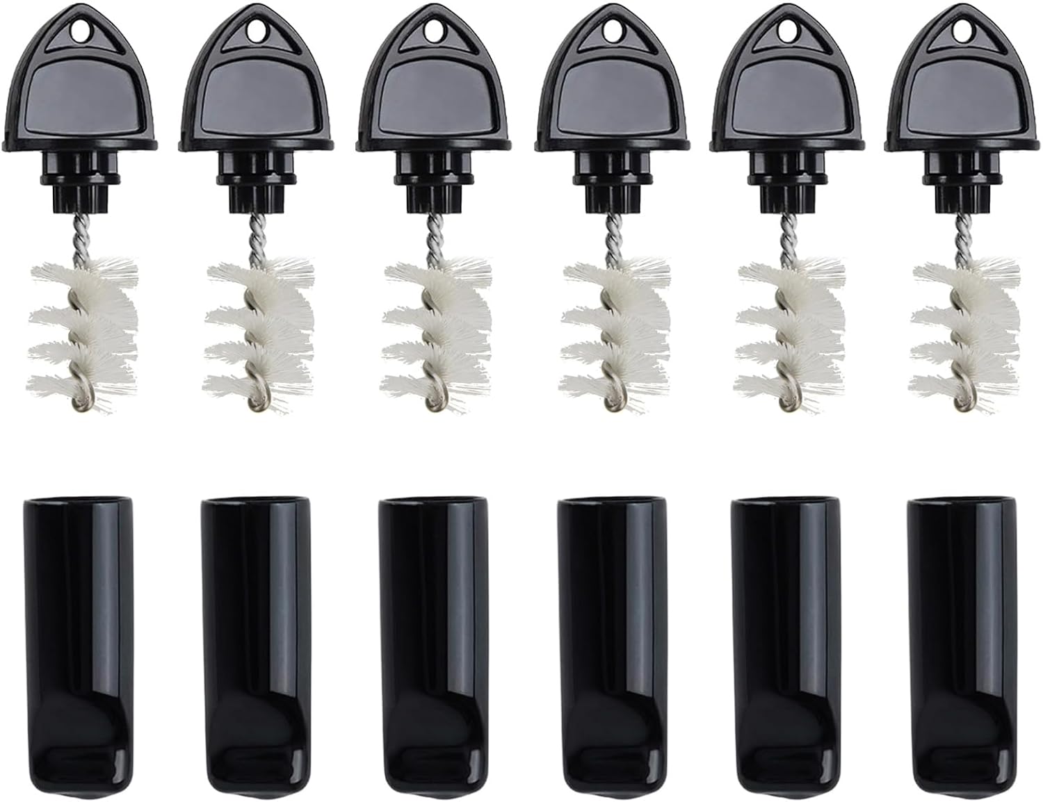 Beer Faucet Cap & Plug Covers 12 Pack Brushes & Rubber Draft Faucet Soother Sanitary Covers Spout Plug Cleaning Tap Kit for Kegerator