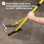FURemover Original Pet Hair Rubber Broom with Squeegee, with 58” Telescopic Handle for Carpet, Tile and Hardwood and Handheld Lint Brush Combo