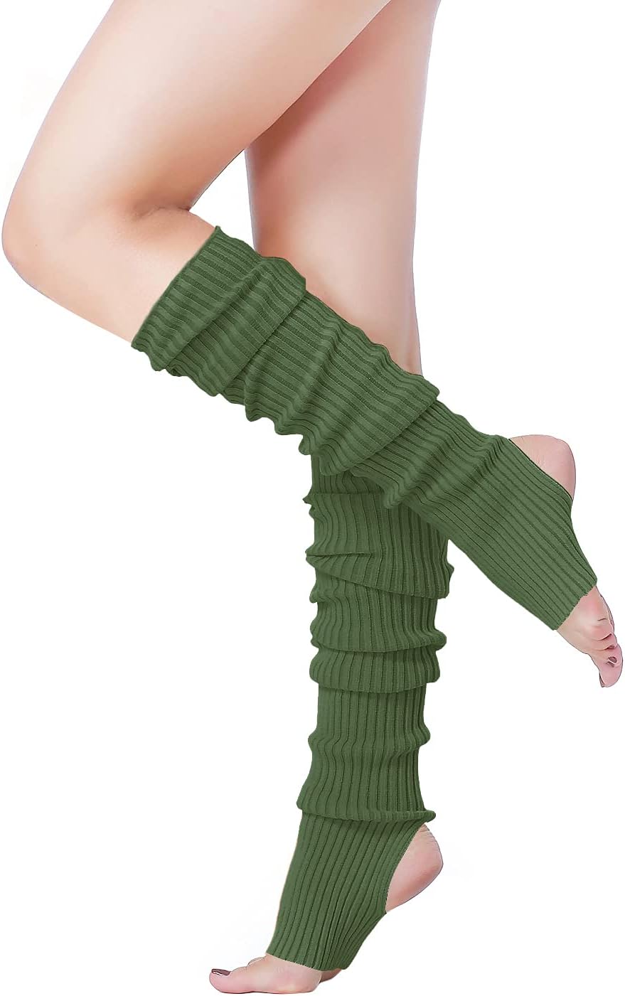 v28 Women’s Neon Knit Leg Warmer for 80s Party Dance Sports Yoga