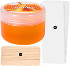 Sugar Wax Kit Suagring Kit: 150g/5.3oz Organic Sugaring Paste for Body Arm Leg Hair Removal - Includes 10 Wax Sticks & 20 Strips