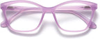 OPULIZE KAT Reading Glasses for Women Men, Cat-Eye Frame with Spring Hinges, Matt Purple +1.00 (Pack of 1)