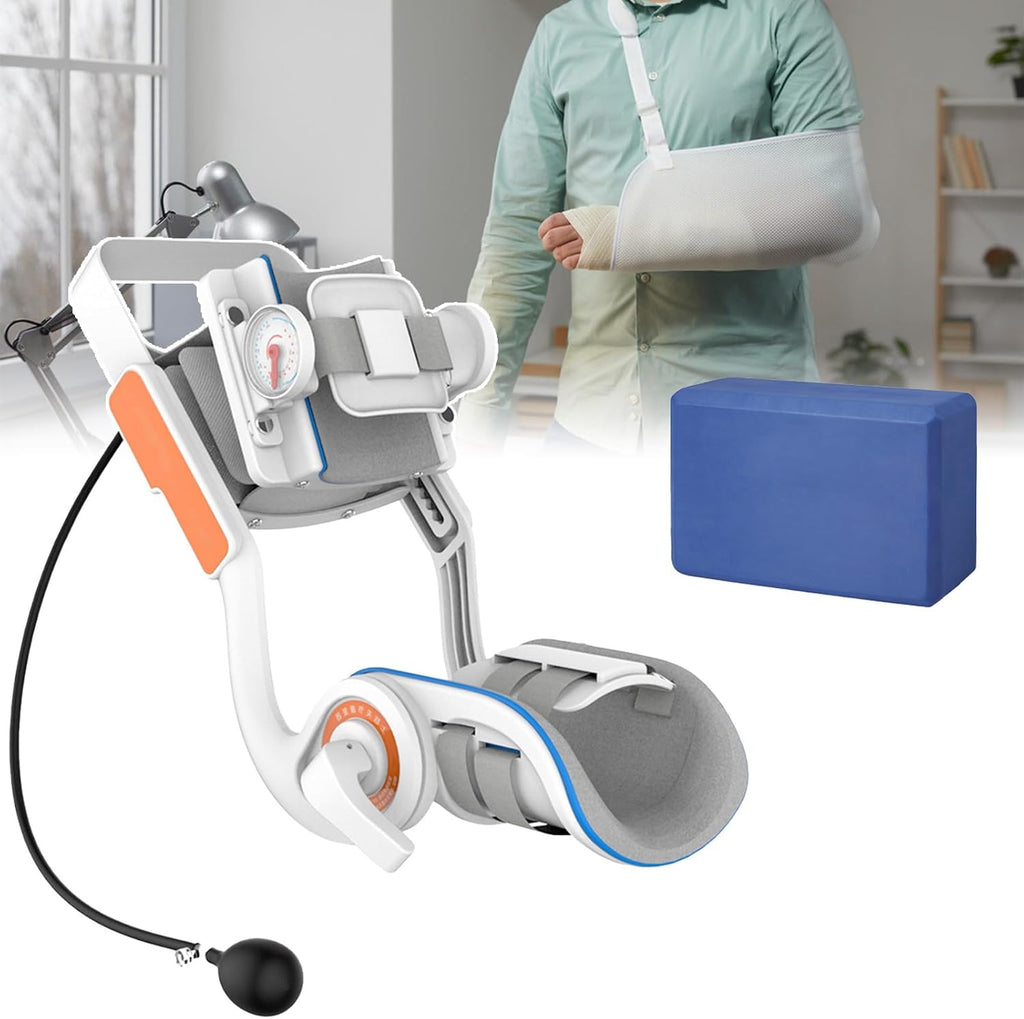 Elbow Rehabilitation Training Device, Flexion and Extension Training, Full Angle Adjustment (-15°~150°) Elbow Joint Stretching Trainer, Static Traction Technology