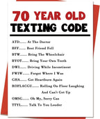 Funny 70th Birthday Card Gifts for Women Men | Humorous Birthday Gifts Decorations for 70 Year Old Dad Mom Grandpa Grandma