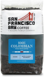 San Francisco Bay Coffee - Medium Roast Whole Bean Coffee - 100% Colombian (2 lb bag)