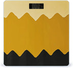 Mustard Yellow and Black Bathroom Scale Rounded Smart Scale for Body Weight Automatic Power On/Off Weight Scales Accurate Bathroom Digital Scales for Pet Home Bedroom Kitchen