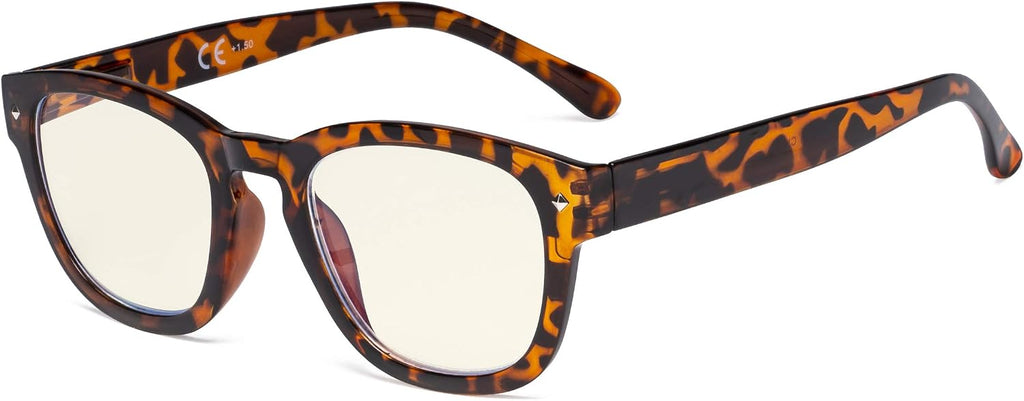 Eyekepper Blue Light Filter Reading Glasses - UV420 Protection Computer Reader Eyeglasses - Tortoise +0.75
