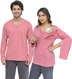 Inspired Comforts Unisex Post-Surgery/Dialysis Shirt | Full Tearaway Design with Easy-Open Shoulder, Arm & Side Snaps