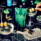 Filthy Martini Cocktail Kit, Premium Cocktail Kit, Includes Olive Brine, Pimento Stuffed Olives, Blue Cheese Stuffed Olives & 4 Stainless Steel Cocktail Picks, Non-GMO, Gluten Free