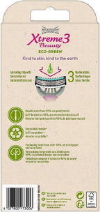 Wilkinson Sword - Xtreme 3 Beauty Eco Green X 4 - Women's Disposable Razor Ecosustainable And Recyclable - 70 Gr