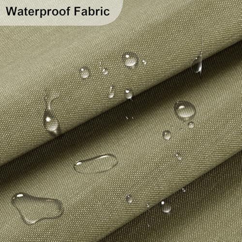 Waterproof Canvas Fabric - 58" Wide 600D Upholstery Polyester Material - Durable Indoor Outdoor Water Resistant Fabric for Furniture Cover Cushion Home Awning Tent (Khaki, 1 Yard)