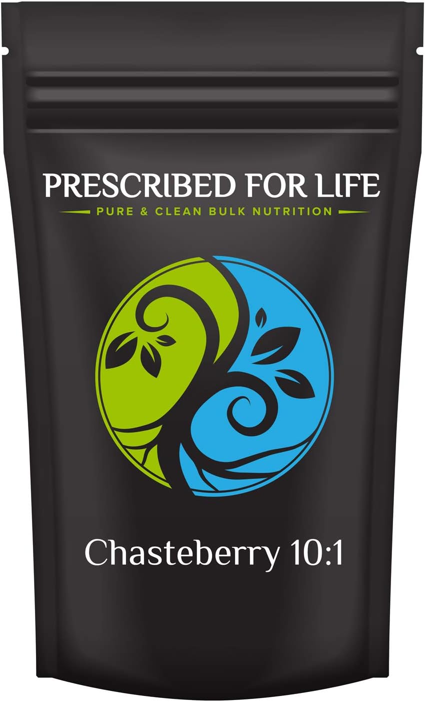 Prescribed For Life Chasteberry Powder 10:1 | Vitex Chasteberry Supplement for Women | Rich in Flavonoids | Vitex agnus-castus (4 oz / 113 g)