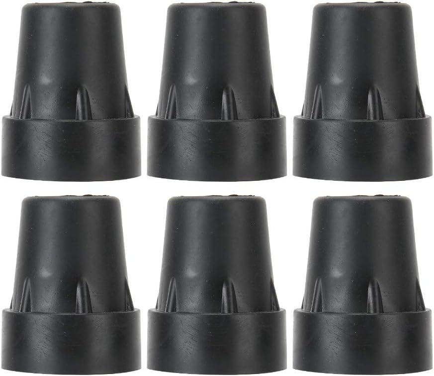 ZJchao Walking Stick Tips, 6pcs Heavy Duty Non-Slip Plastic Tips Replacement Pole Tip Protectors Fits Most Standard Hiking Poles with 19mm Hole Diameter