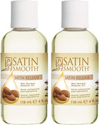 Satin Smooth Satin Release Wax Residue Remover Oil, Almond-Infused, Post-Waxing Oil, Skin Care, 4 fl. oz, 2-Pack