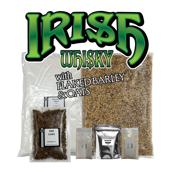 Complete Malted Barley, Specialty Grain Irish Whiskey Mash and Fermentation Kit - Make Your Own Irish Whiskey at Home - Gifts for Whiskey Lovers - Gifts for Him