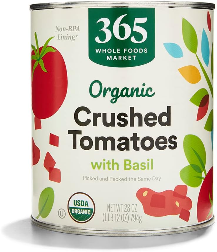 365 by Whole Foods Market, Organic Crushed Tomatoes With Basil, 28 Ounce