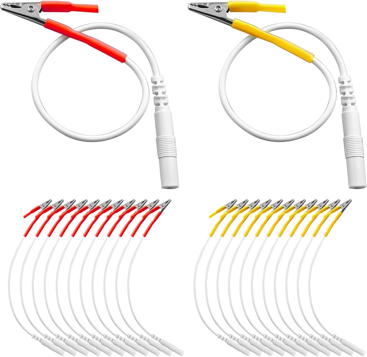 Alligator Clip Lead Wires For Tens Unit, 7.3 In, Twenty-Four Pieces, Physiotherapy