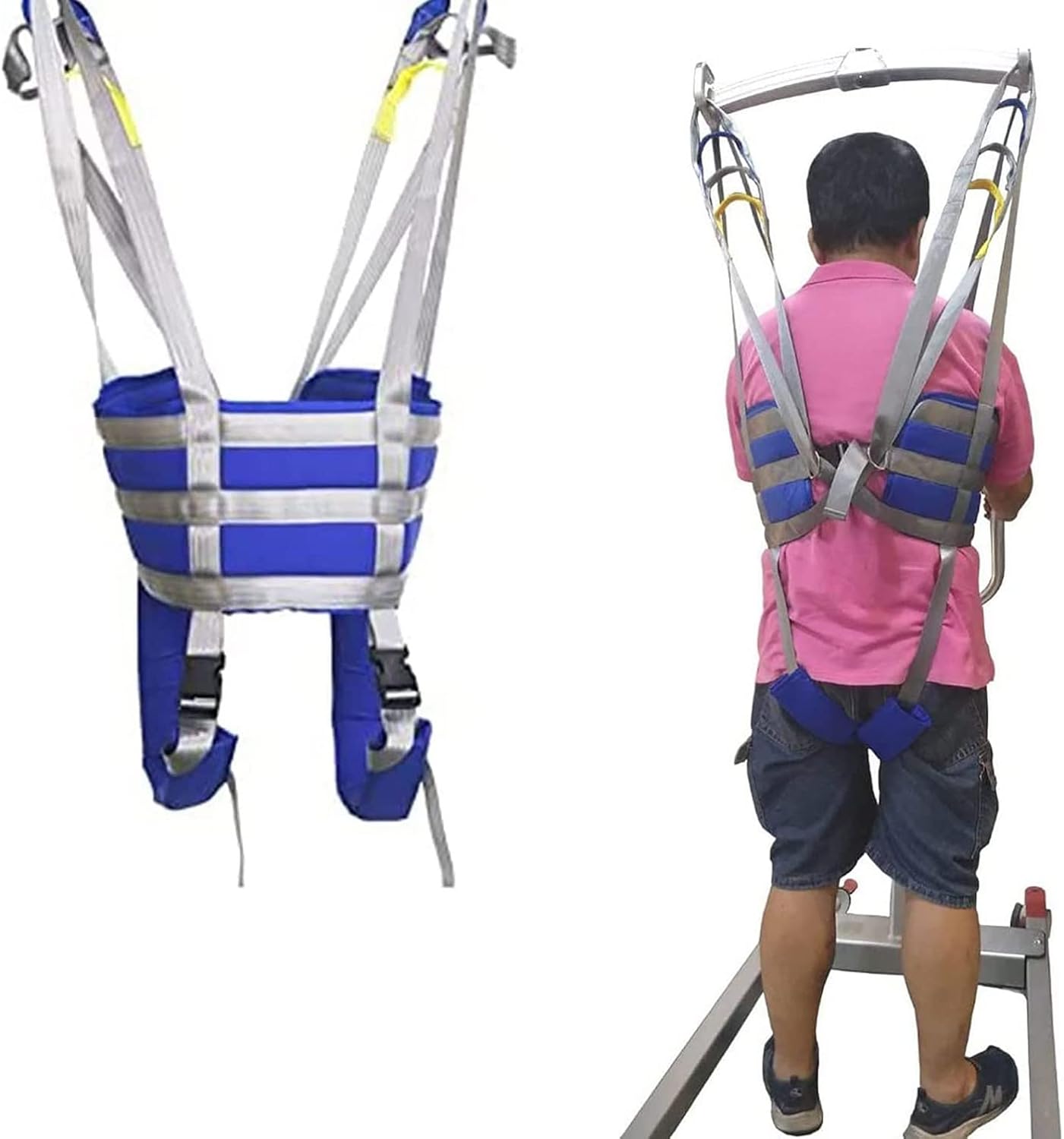 CEEBUS Toileting Sling, Patient Walking Sling for Transfer Machine, Patient Lift Sling, Professional Adjustable Transfer Belt Strap, Walking Standing Aids for Elderly (Size : L)