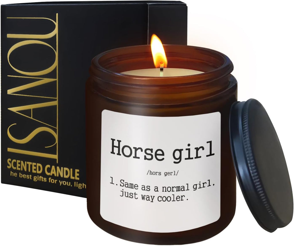 Horse Girl Definition Candle,Horse Lover Horse Rider Girls Gifts,Equestrian Gifts for Girls,Lavender Fragrance Scented Candles,8 oz
