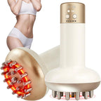 Yuonry Lymphatic Drainage Massager & Anti Cellulite Massage Tool, Reduce Stretch Marks & Cellulite, for Legs, Arms & Belly, Body Sculpting Machine with Microcurrent, Light, Heat & Vibration,White