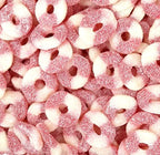 SweetGlob Sour Gummy Rings Candy Soft, Chewy, Fruity Sour Gummies Assorted Fruit Flavors Bulk Bag for Snacking & Parties (Strawberry, 2 Pound)