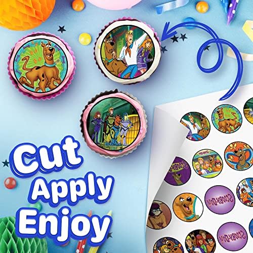 30 x Edible Cupcake Toppers – Mystery Pup Dog Inspired Collection of Edible Cake Decorations | Uncut Edible on Icing Sheet