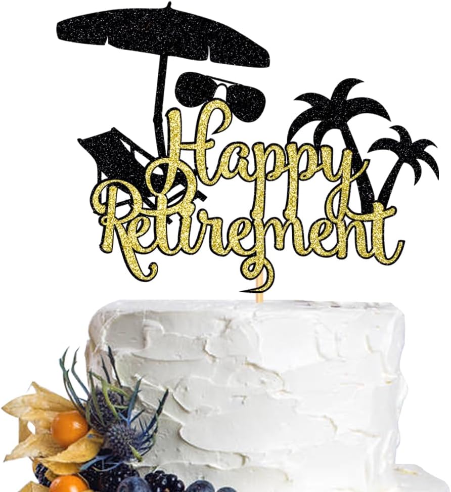 Happy Retirement Cake Topper-I'm Retired Ask Someone Else Cake Topper-Retirement Party Supplies Decoration (Happy Retirement)