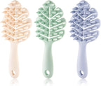 3PCS Hair Scalp Massager Shampoo Brush - Scalp Care Comb with Handle and Soft Silicone Bristles - for Wet and Dry Hair, Removes Dandruff,Relieves Itching