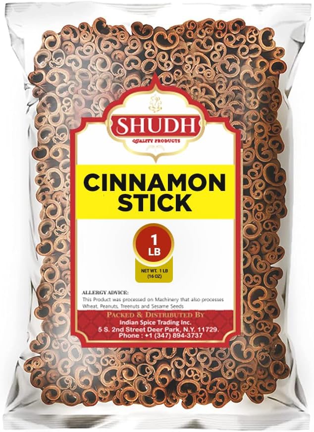 SHUDH Cinnamon Sticks 1 LB | Cassia Cinnamon | Canela | Perfect for Baking, Cooking & Beverages & Oatmeal| 2 3/4" Length | 100% Raw From Indonesia