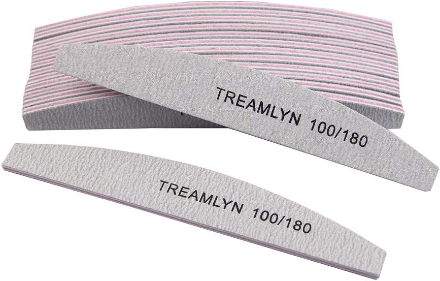 10 Pcs Rough Nail File 100/180 Grit, Heavy Duty Nail Files for Acrylic/Natural Nails, Emery Boards for Nails, Strong Finger Nail Filler, Coarse Nail File for Home and Salon Use