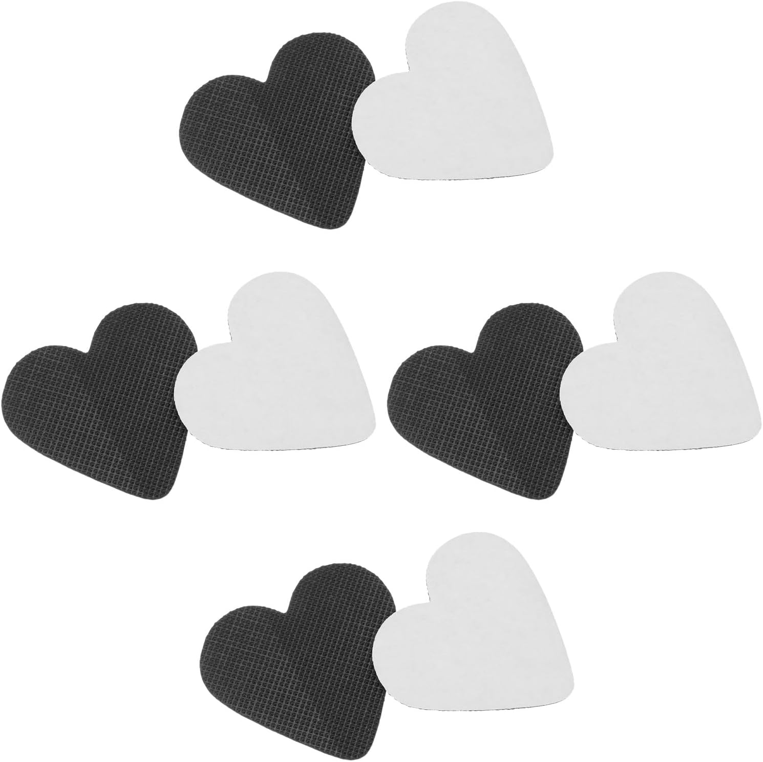 SECFOU Non-Slip High-Heel Sole Pads, Anti-Wearing Rubber Shoe Bottom Stickers, 4 Pairs Heart-Shaped Matte Texture, Noise-reducing Protection for Women’s High Heels