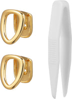SUPVOX Gold Plated Gold Tooth: 2 Pcs Ecorative Teeth Jewelry for Hip-hop Party,single Tooth Caps for Teeth