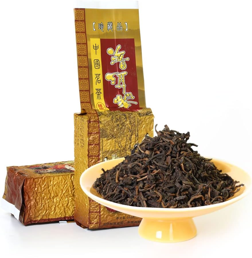 GOARTEA Puerh Tea Loose Leaf 500g / 17.6oz 2005 Year Ripe Shu Supreme Ancient Tree Gongting Grade - Chinese Yunnan Puer Pu'er Pu-erh Tea