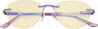 CessBlu Ladies Cat-eye Blue Light Blocking Glasses Anti Glare UV Rimless Computer Eyeglasses for Women Reading Screen