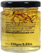 Organic Kashmir Signature Saffron Honey Organic Saffron Thread Honey Kesar Honey 400 Gram