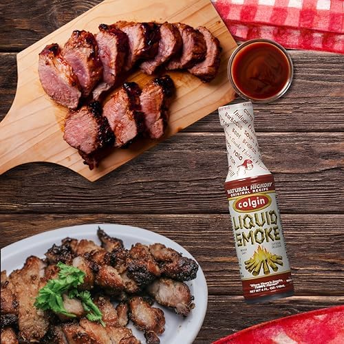 Colgin Authentic Hickory Liquid Smoke 4 oz for Home Cooks & BBQ Enthusiasts – Liquid Smoke for Cooking – Rich, Sweet Smoky Flavor for Meats, Sauces, & Marinades – Ideal for BBQ & Cooking (2 pack)